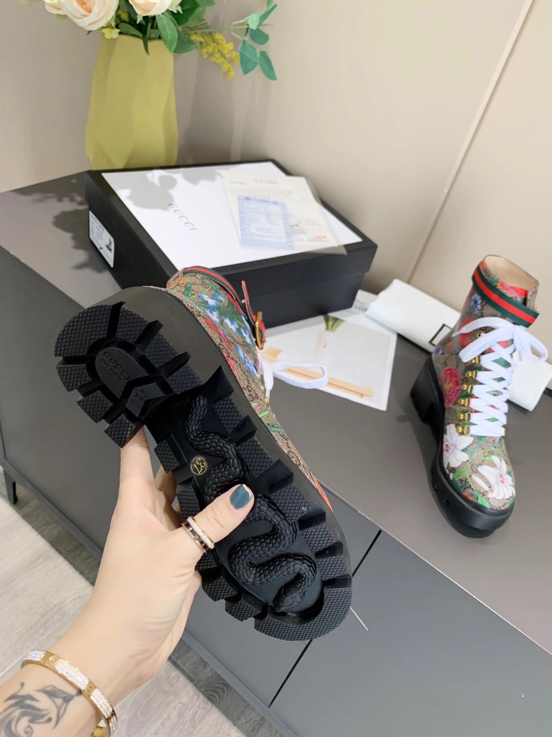 Gucci block-heeled ankle boots