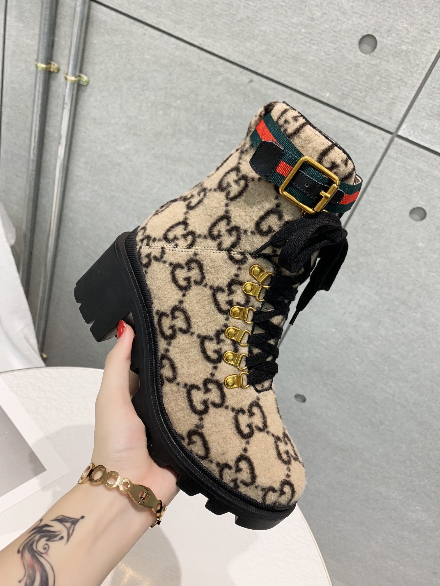 Gucci block-heeled ankle boots