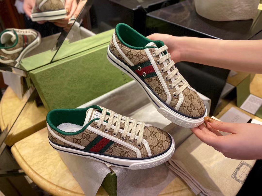 GUCCI 1977 canvas trainers