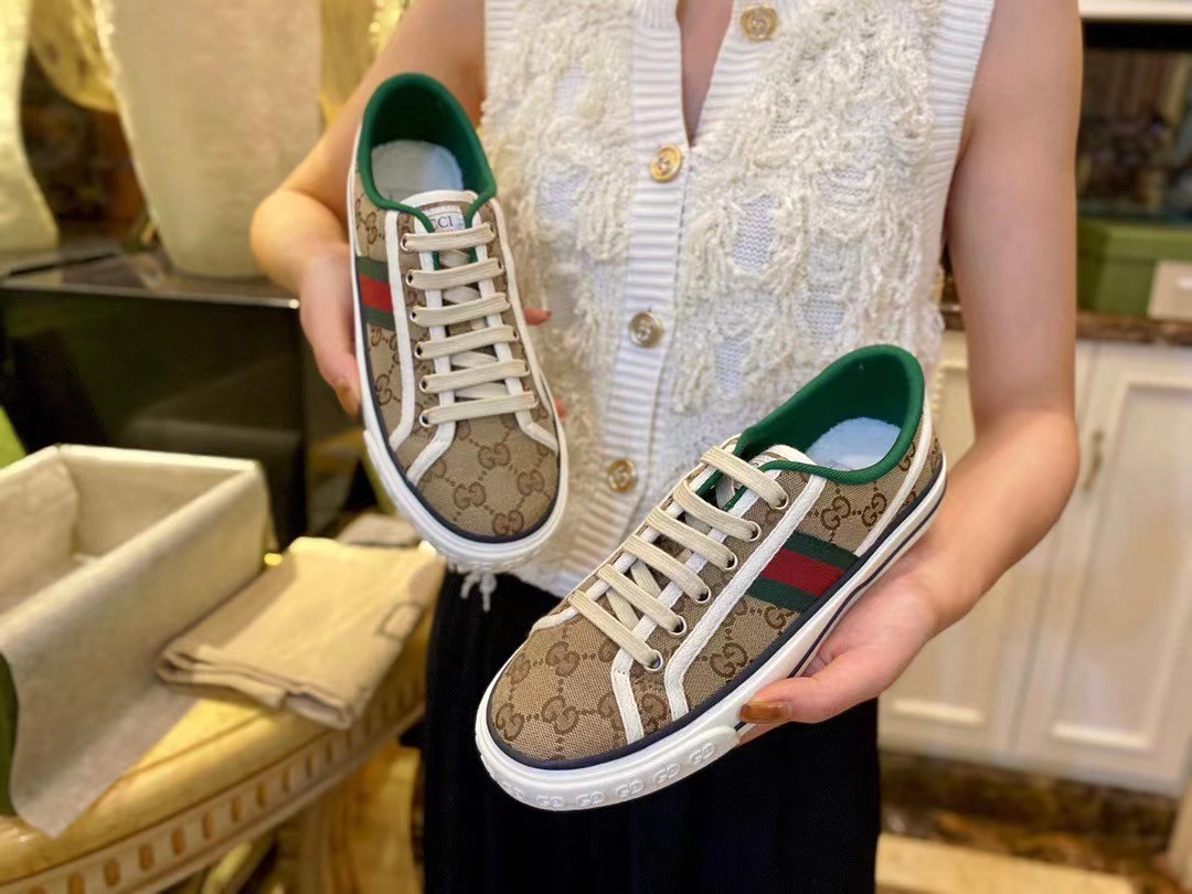 GUCCI 1977 canvas trainers