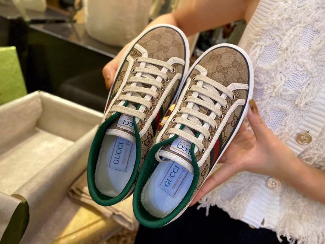 GUCCI 1977 canvas trainers
