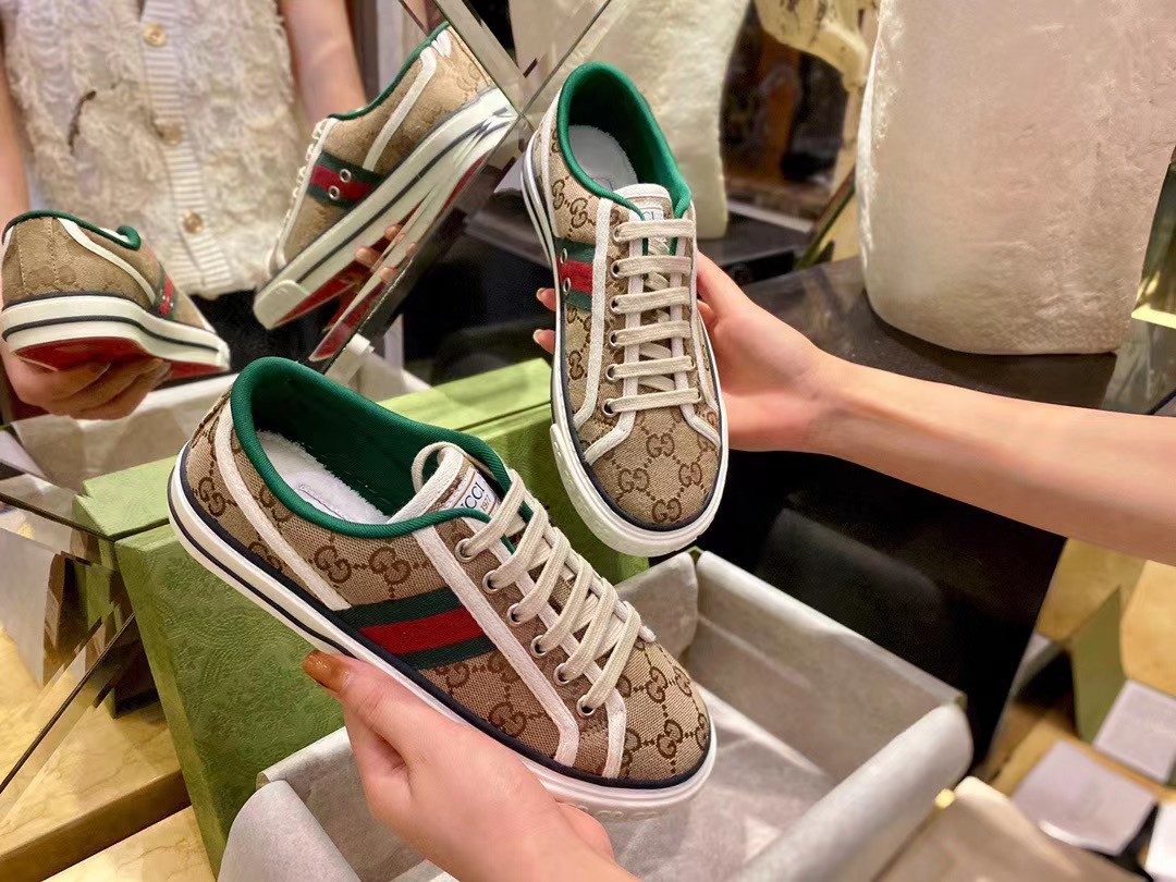 GUCCI 1977 canvas trainers