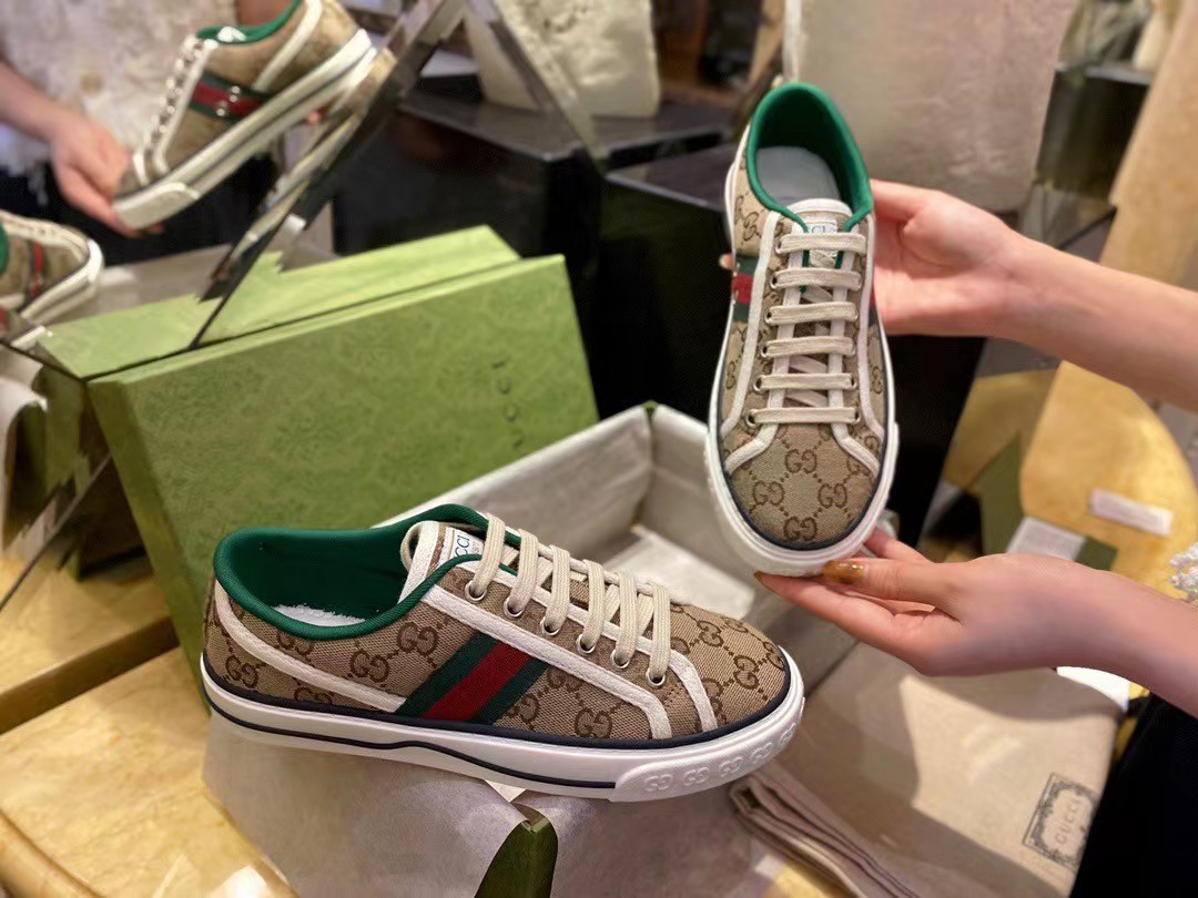 GUCCI 1977 canvas trainers