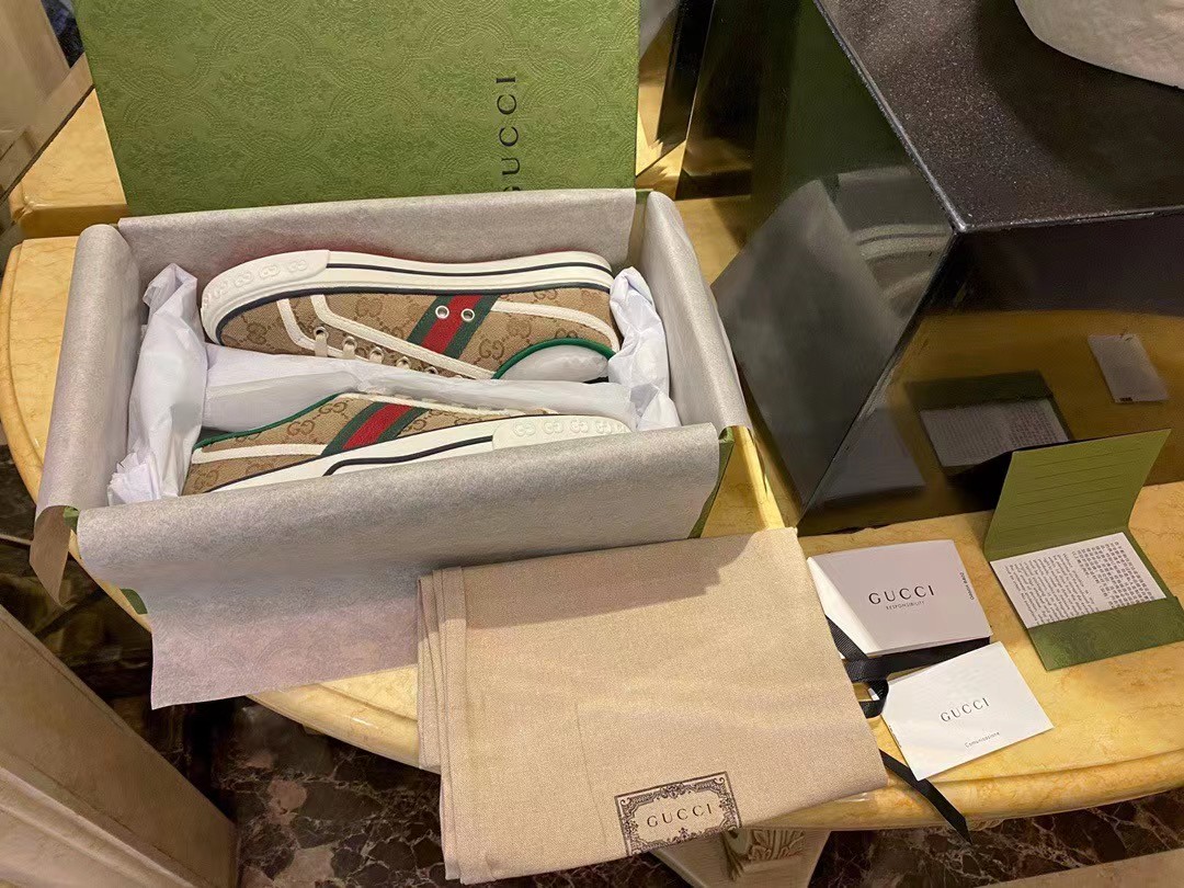 GUCCI 1977 canvas trainers