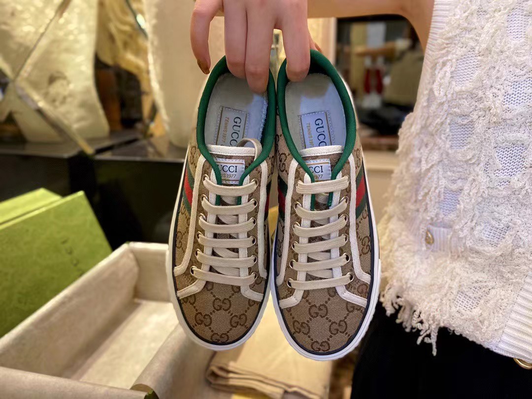 GUCCI 1977 canvas trainers