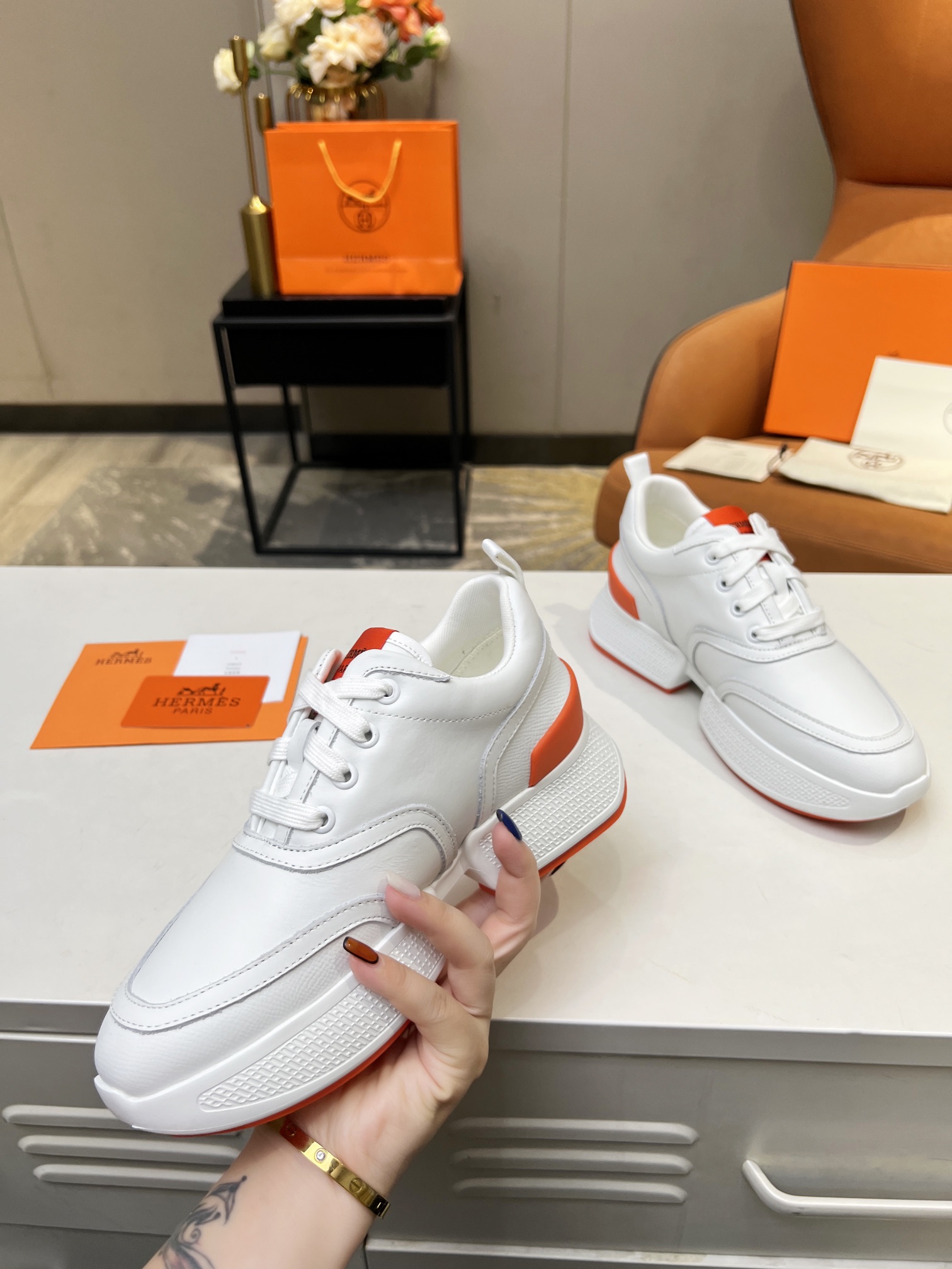 Hermes Giga dad shoes for couples