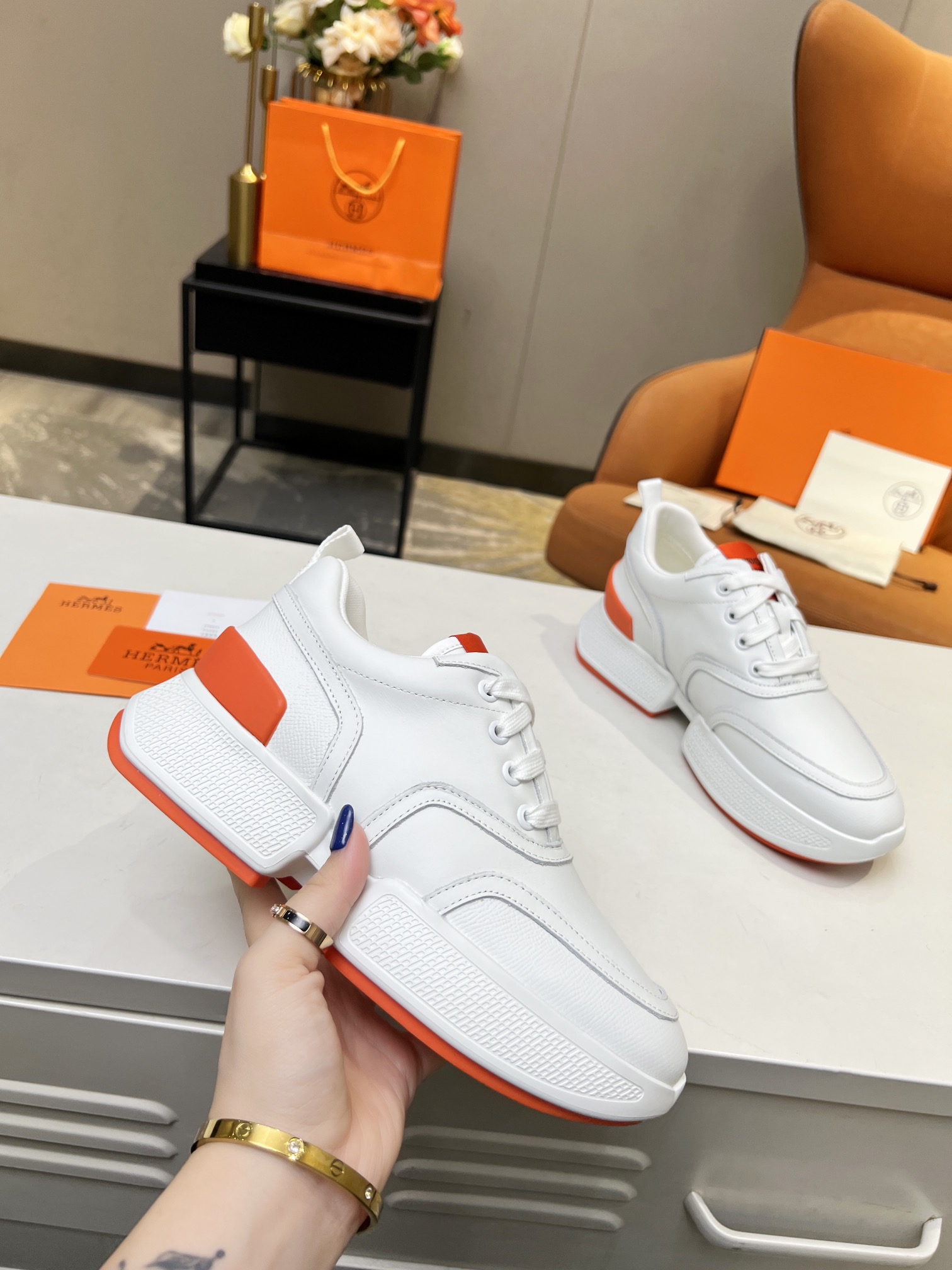 Hermes Giga dad shoes for couples