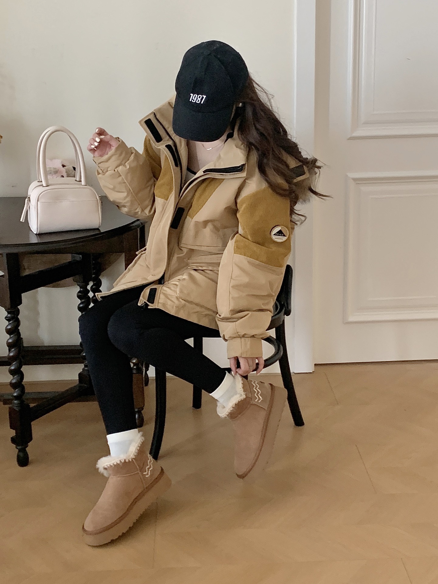 UGG wavy woolen snow boots