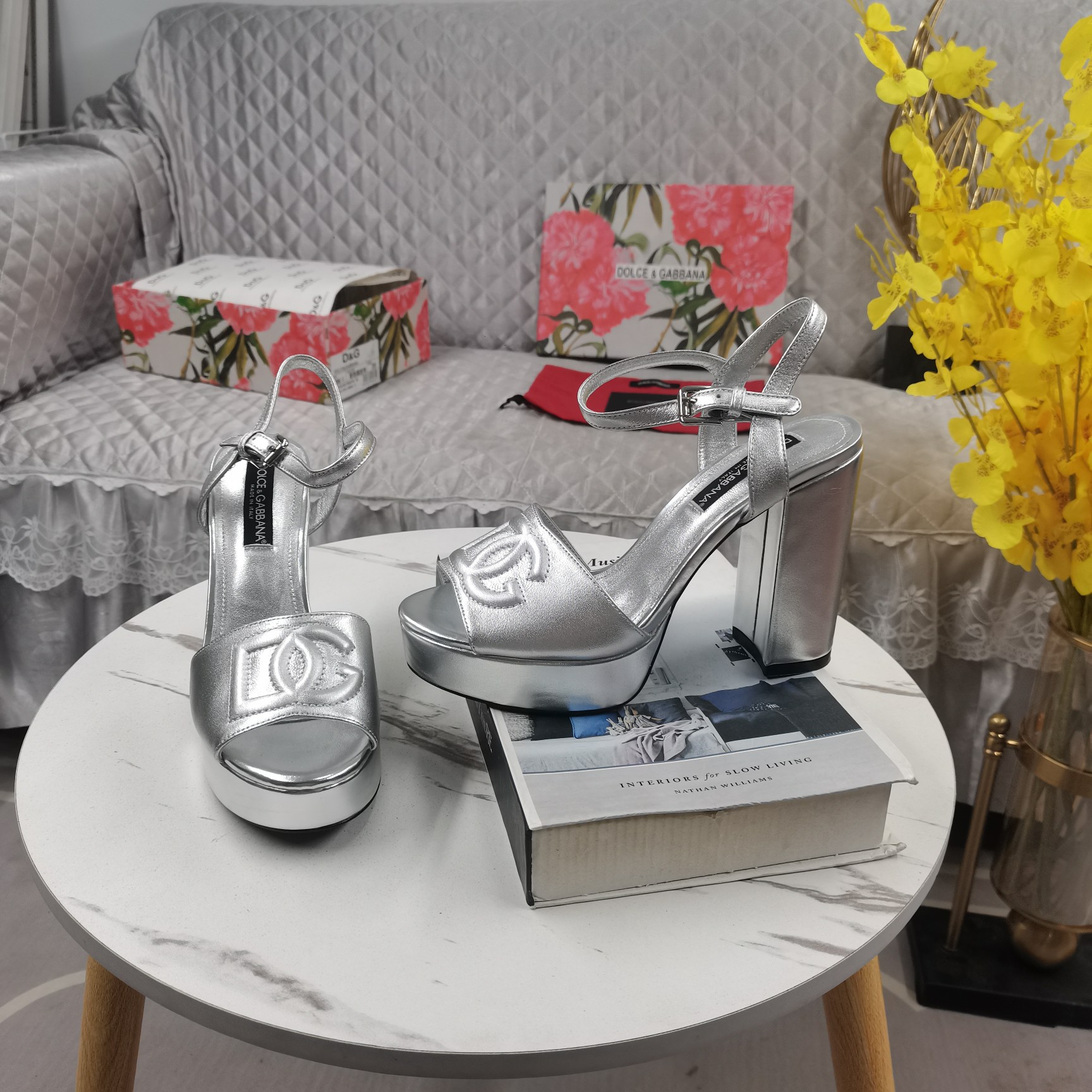 Dolce & Gabbana ultra-high heeled platform DG emblem sandals 👠