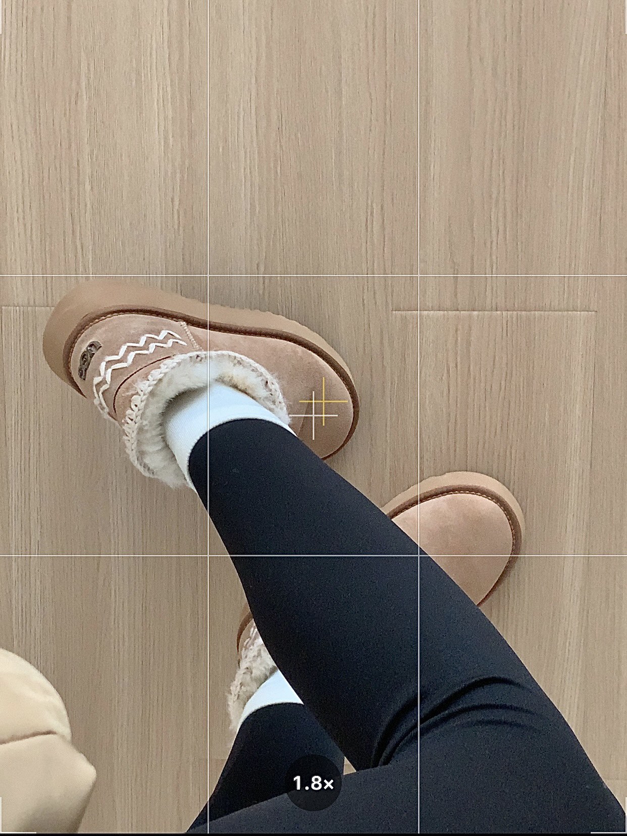 UGG wavy woolen snow boots