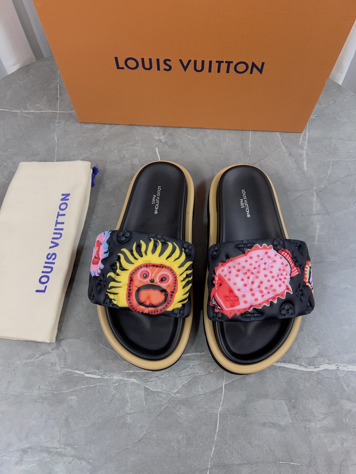 LV Pool Pillow Comfort Flat Slides