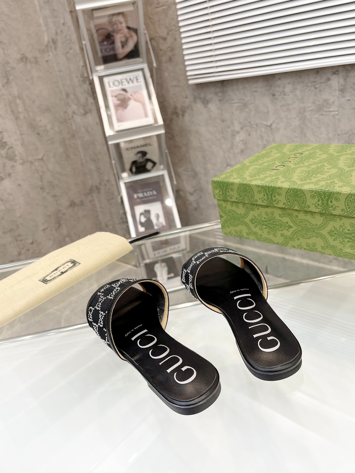 GUCCI DIAMOND SLIPPERS