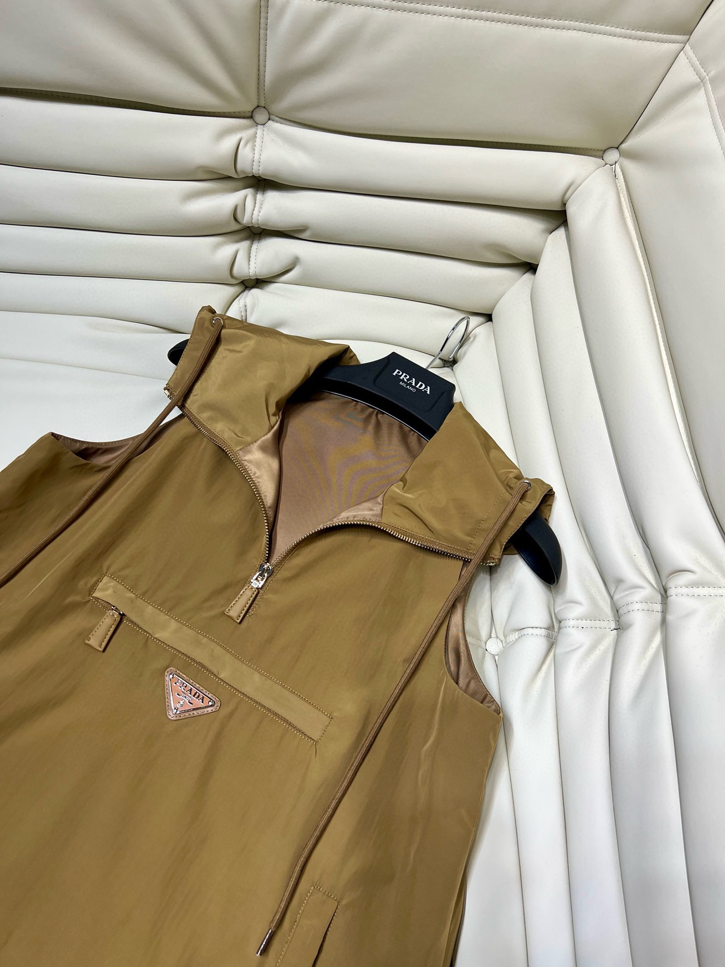 Prada hooded sleeveless dress