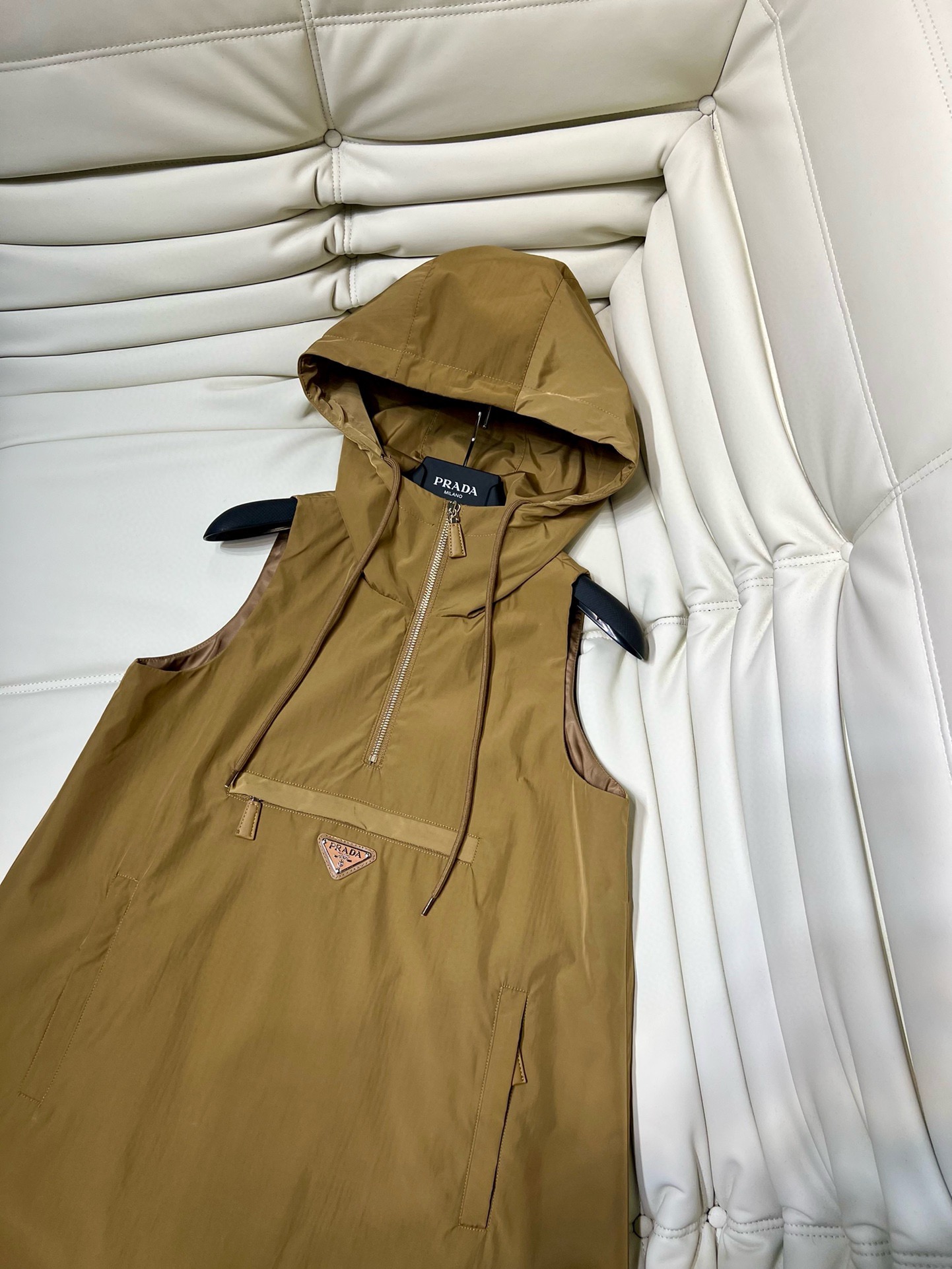 Prada hooded sleeveless dress