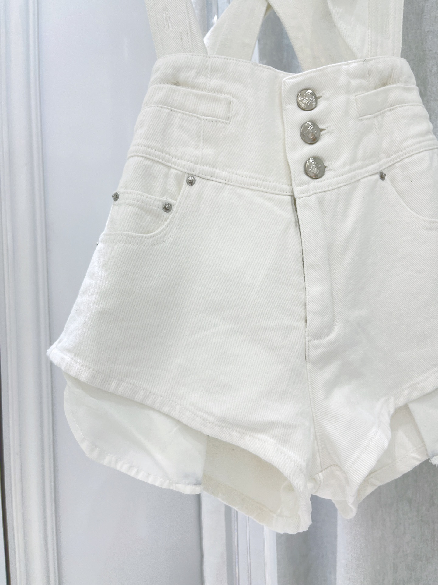 CHANEL Denim bib pants