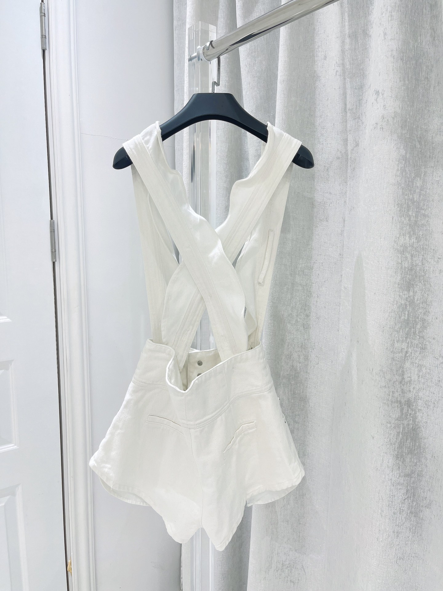 CHANEL Denim bib pants