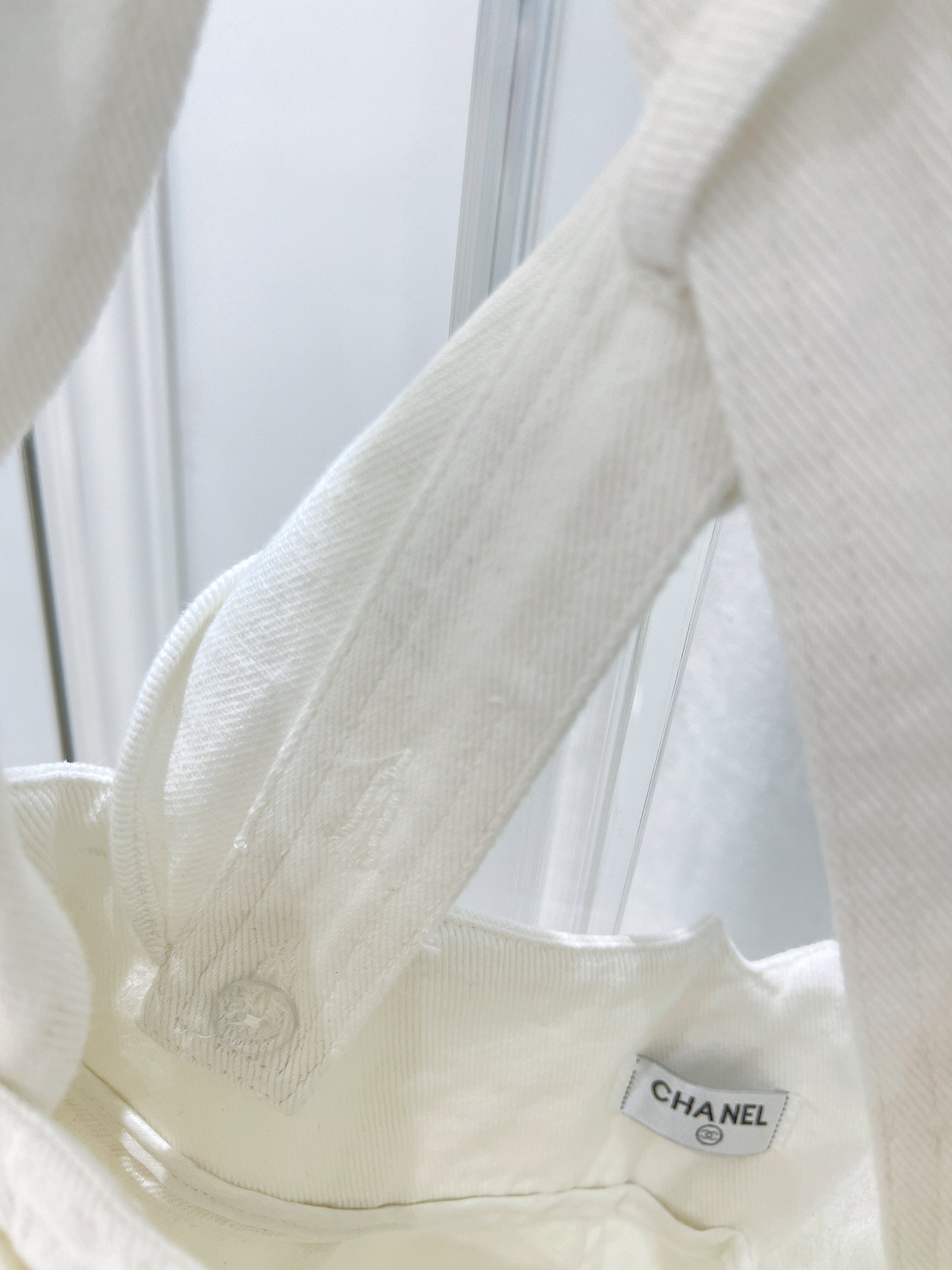 CHANEL Denim bib pants