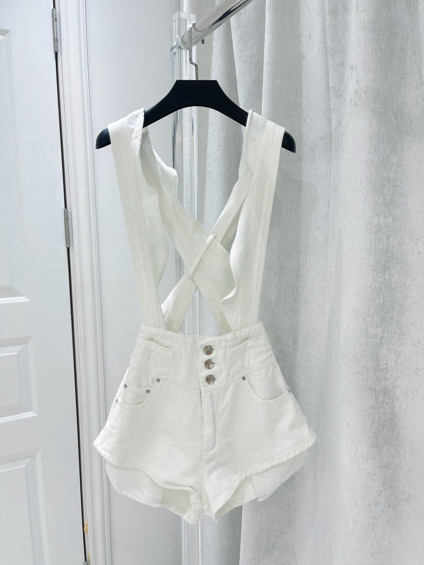 CHANEL Denim bib pants