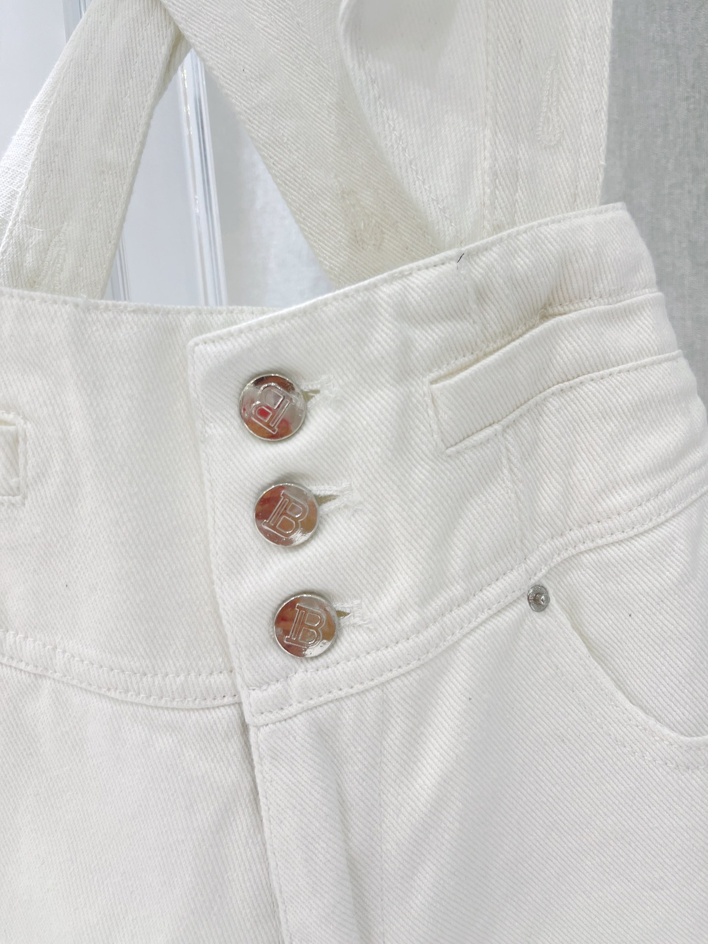 CHANEL Denim bib pants