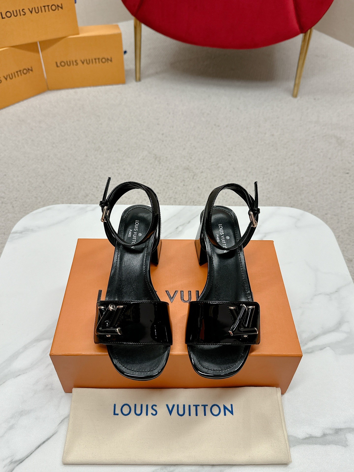 LV Block-heeled sandals