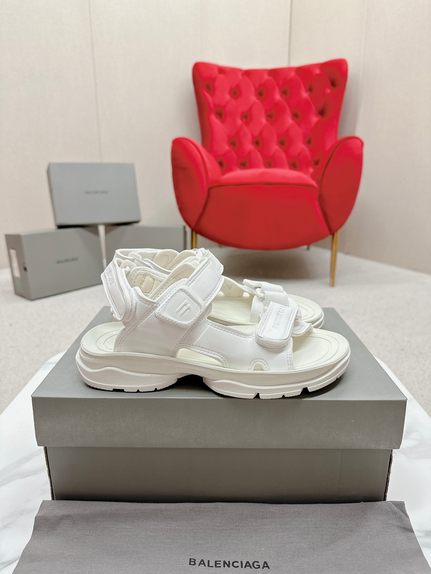 Balenciaga Tourist Velcro sandals