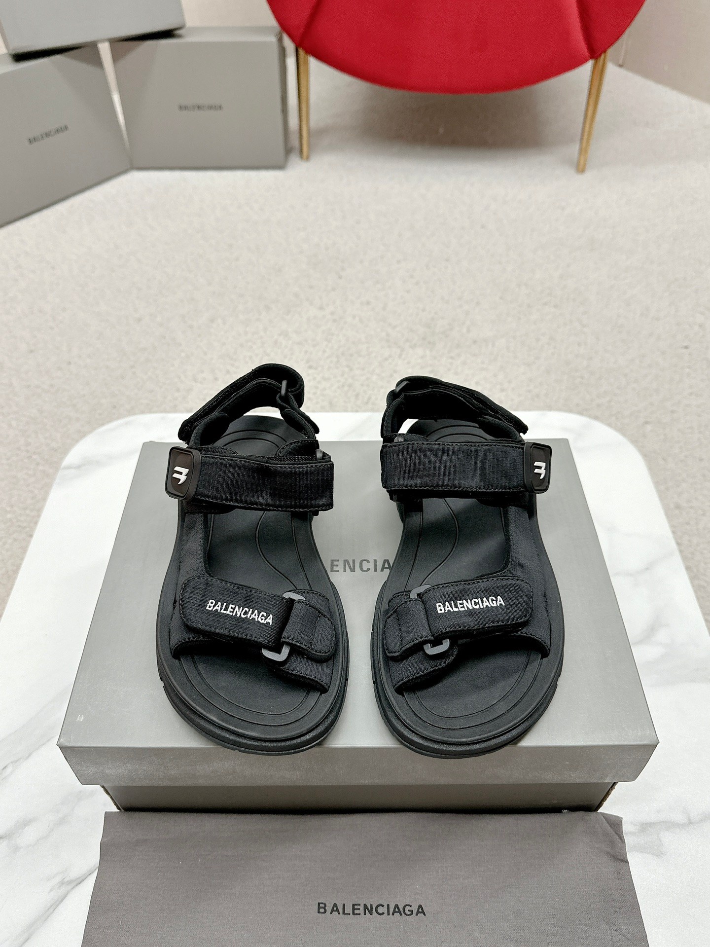 Balenciaga Tourist Velcro sandals
