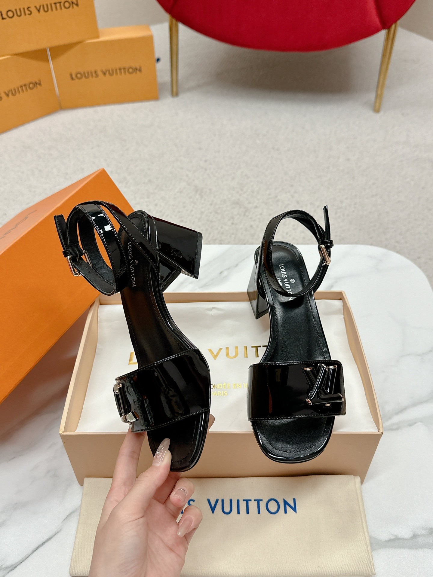LV Block-heeled sandals