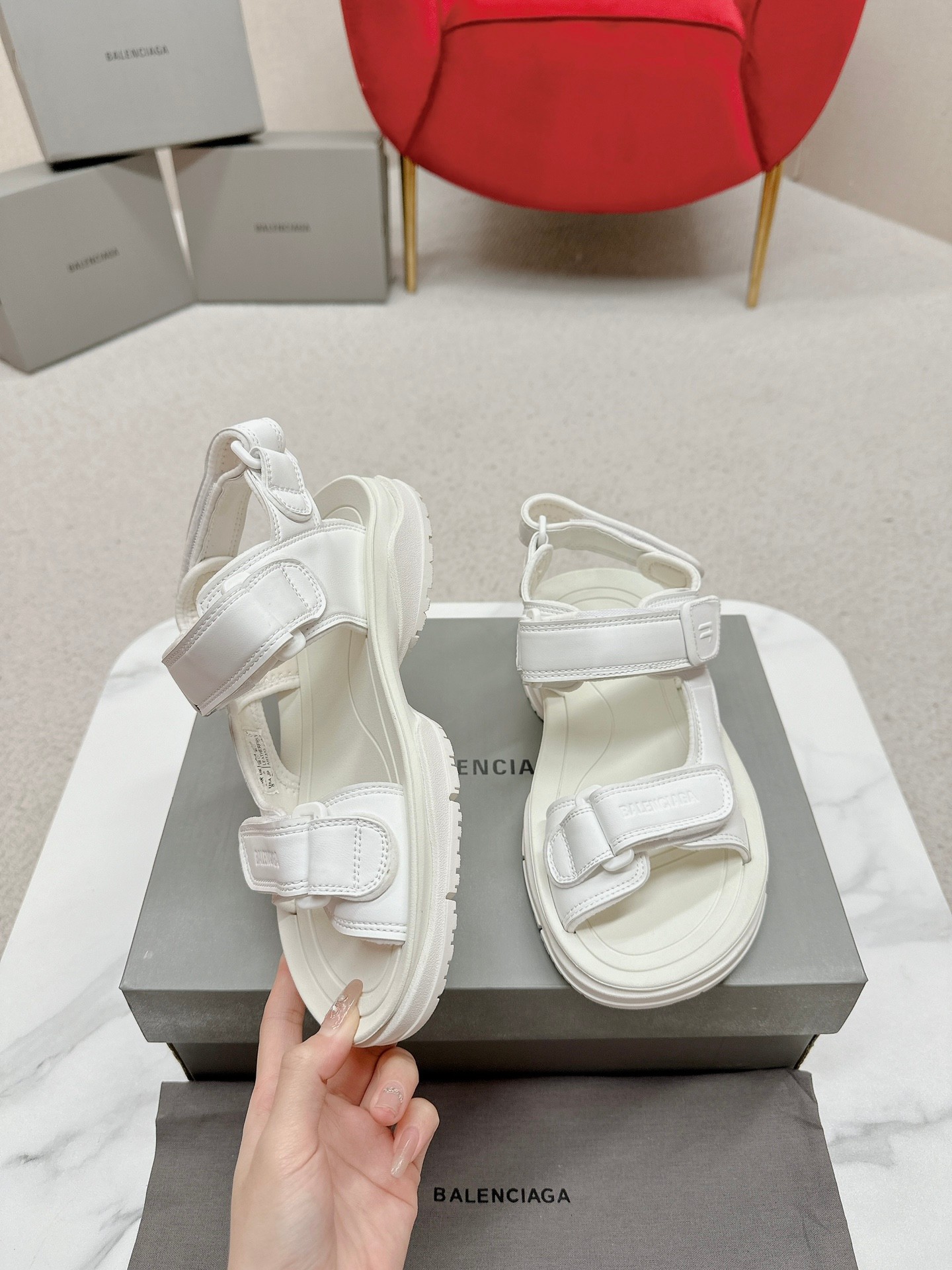 Balenciaga Tourist Velcro sandals