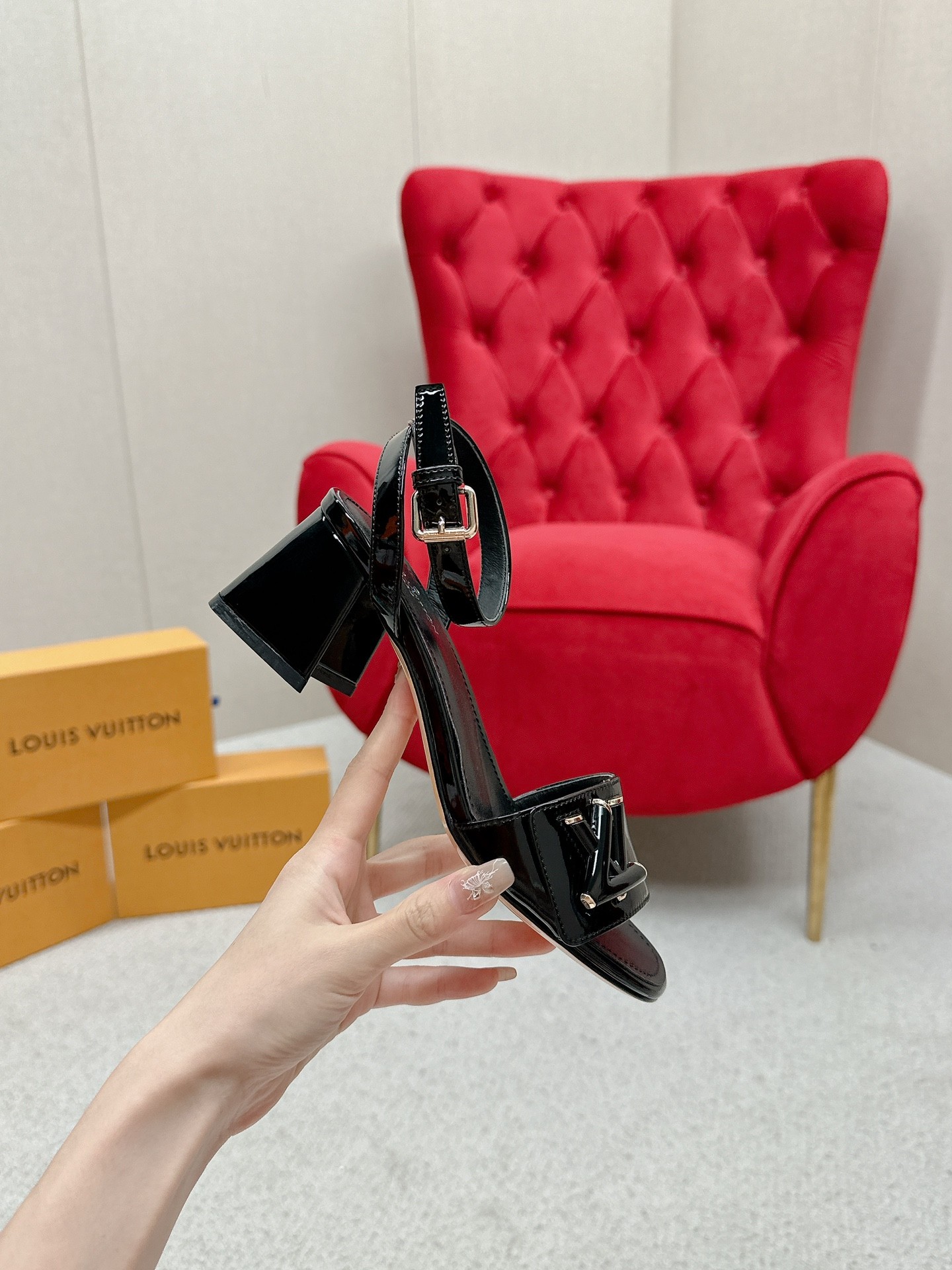 LV Block-heeled sandals