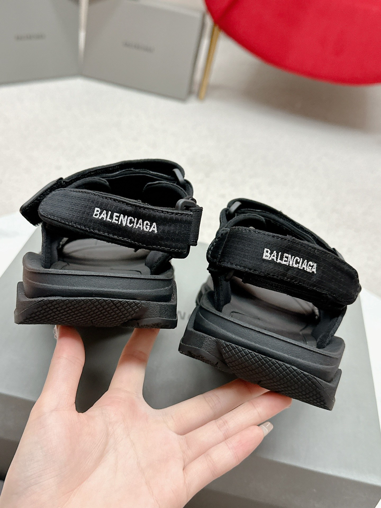 Balenciaga Tourist Velcro sandals