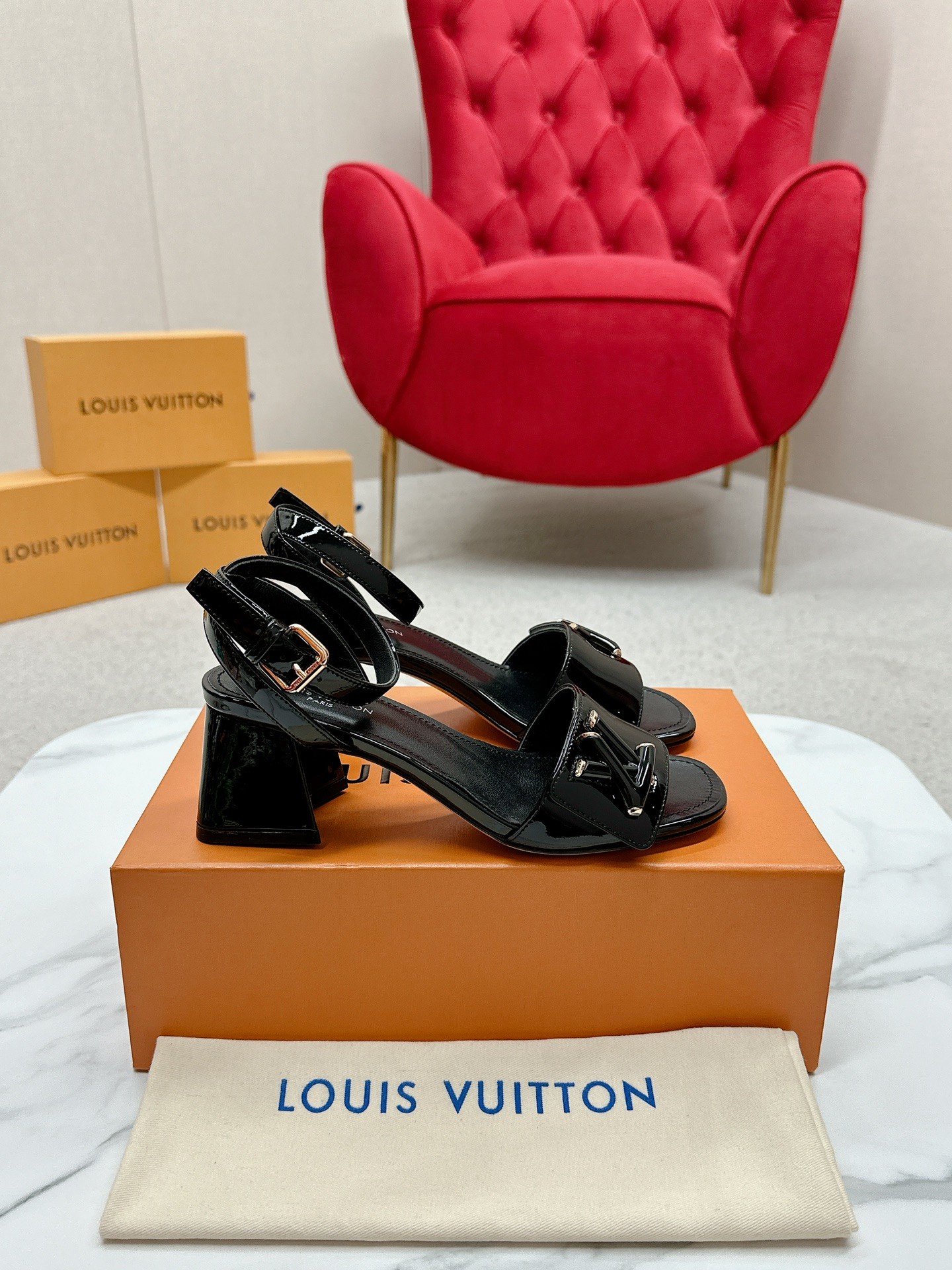 LV Block-heeled sandals