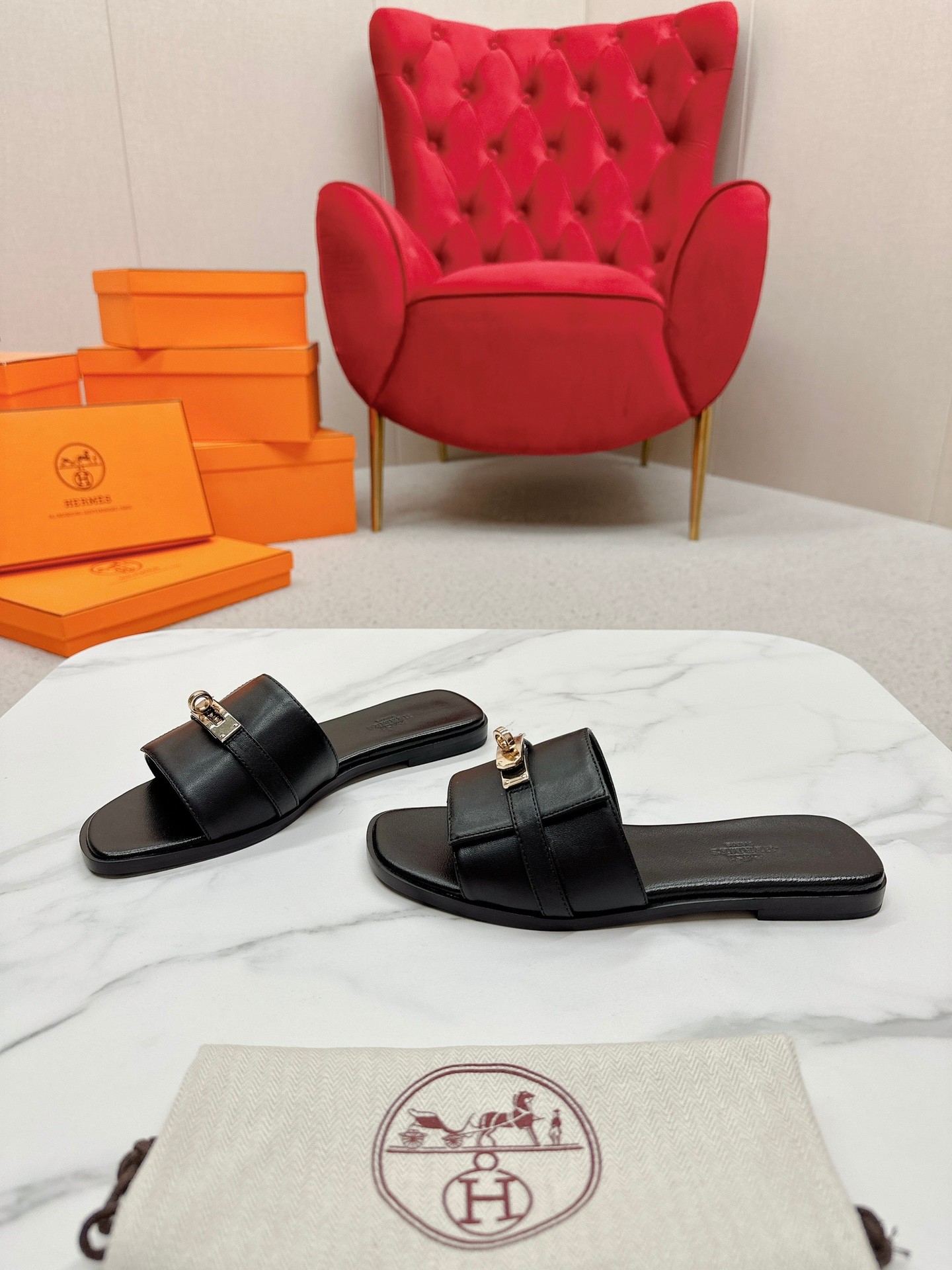 Hermes Slippers