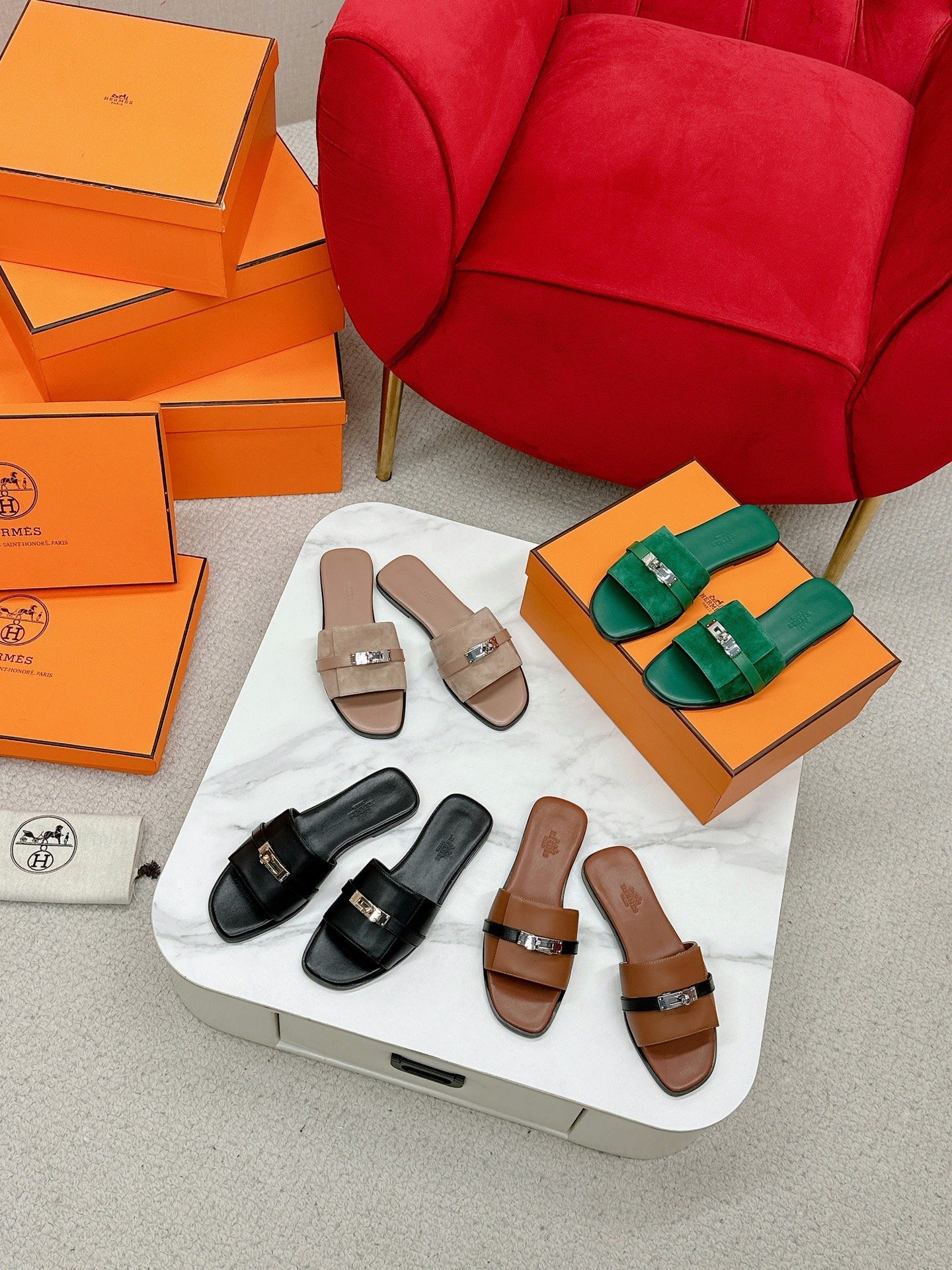 Hermes Slippers