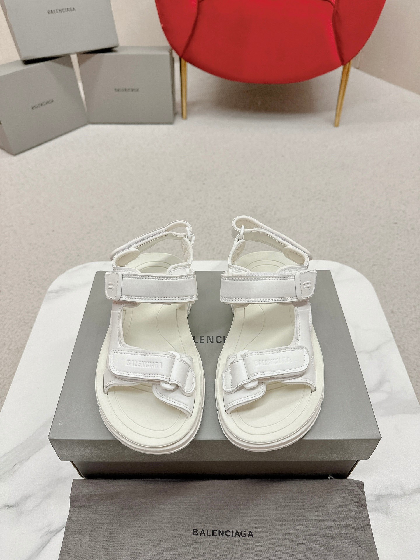 Balenciaga Tourist Velcro sandals