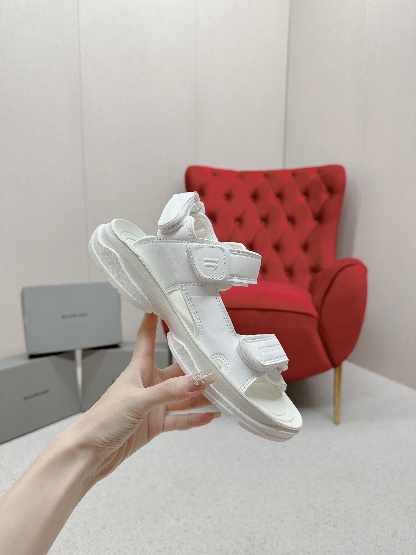 Balenciaga Tourist Velcro sandals