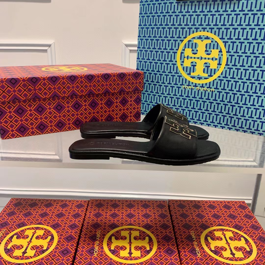 Tory Burch double T flat slippers