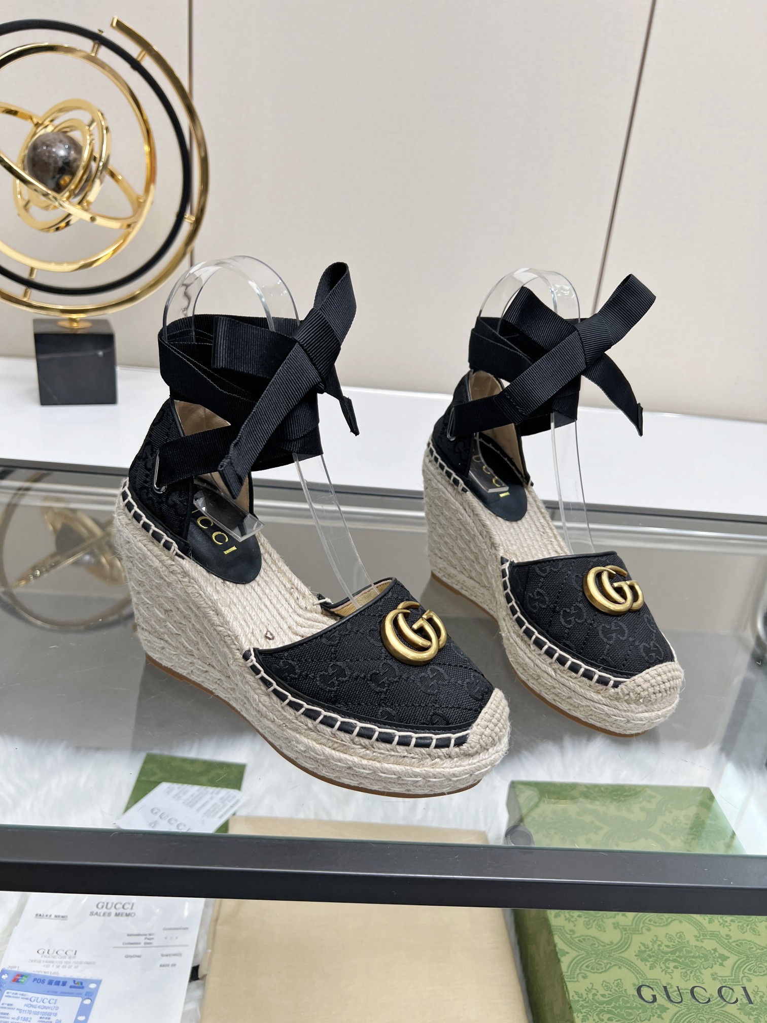 GUCCI Wedge fisherman sandals Platform espadrilles