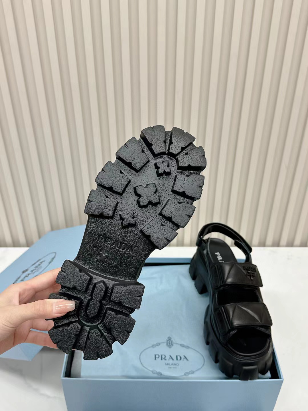 Prada 2024 Summer New Sandals Collection Thick Sole Sandals