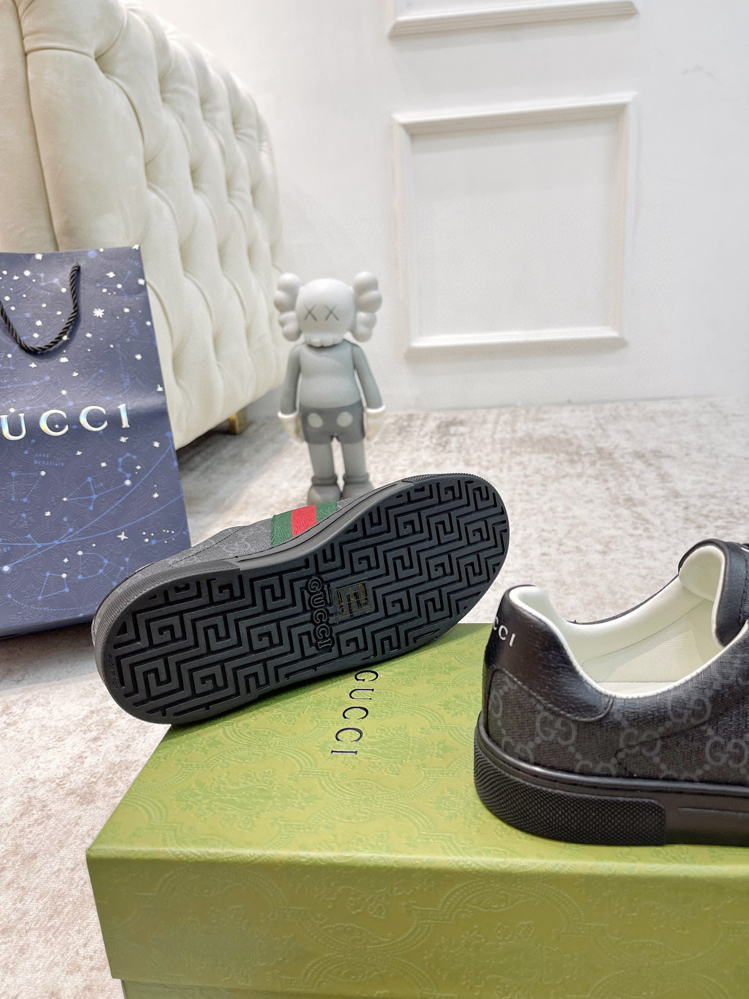 WOMEN'S GUCCI ACE SNEAKER WITH WEB