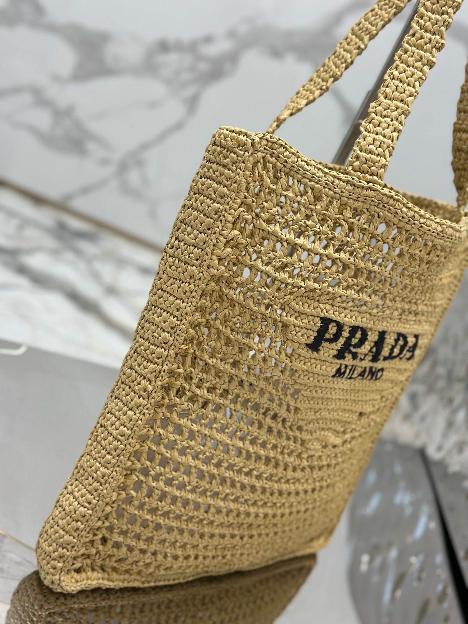 Prada Woven tote bag