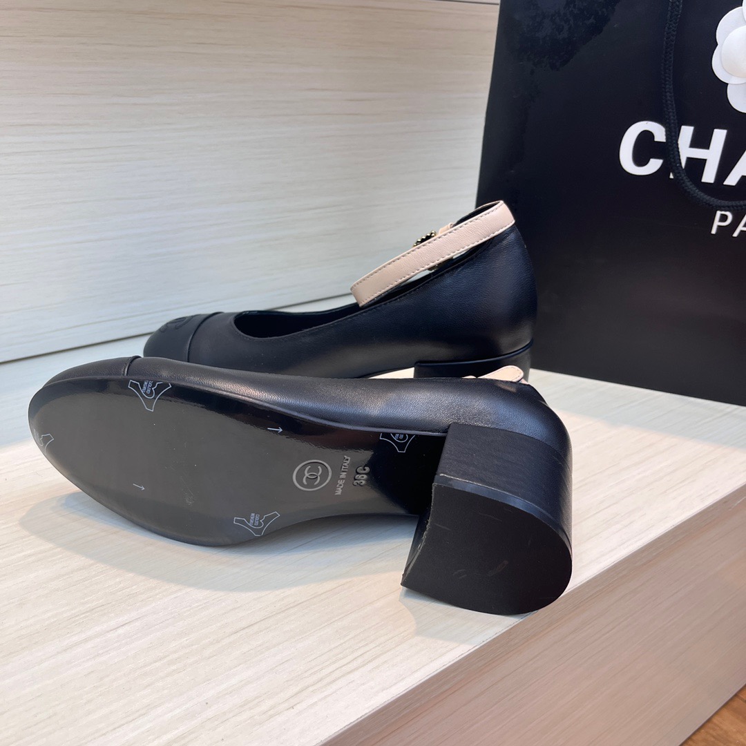 CHANEL Flat Mary Jane single shoes