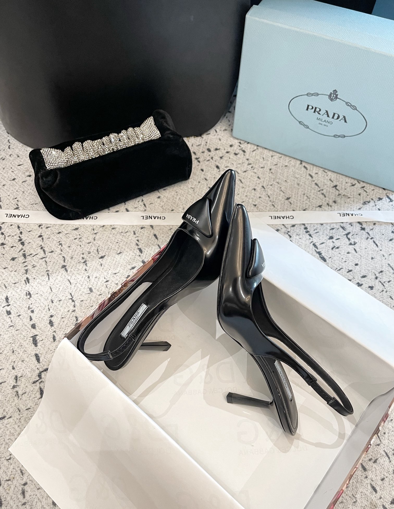 Prada high-heeled shoes