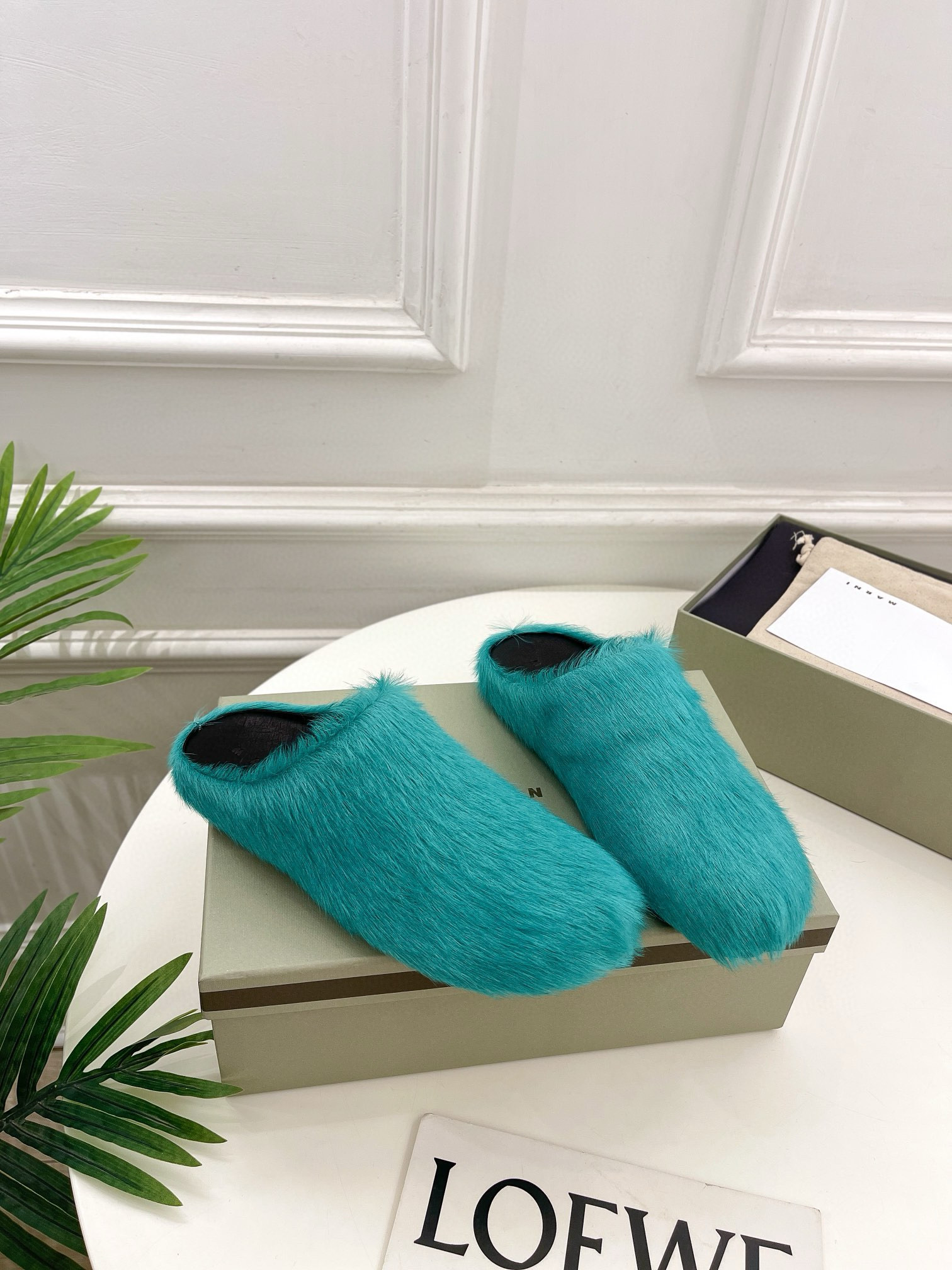 Marni Horse hair slippers