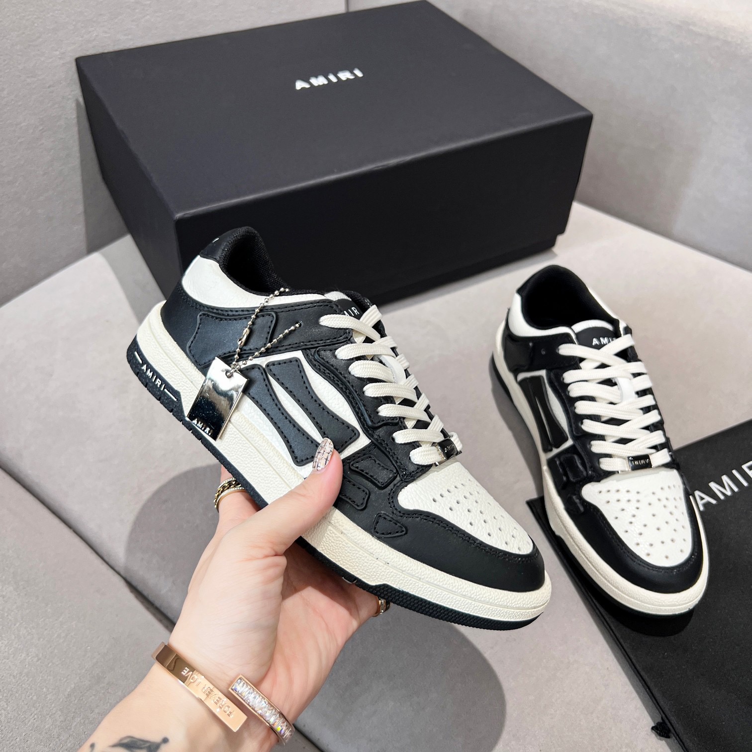 AMIRI Casual bone shoes for couples