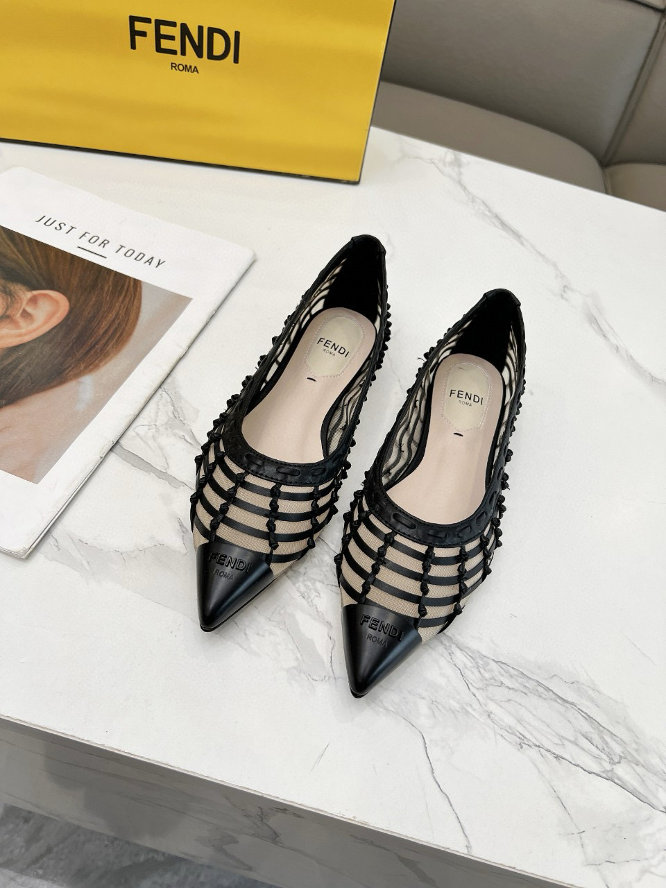 Fendi  Braided ballet shoes