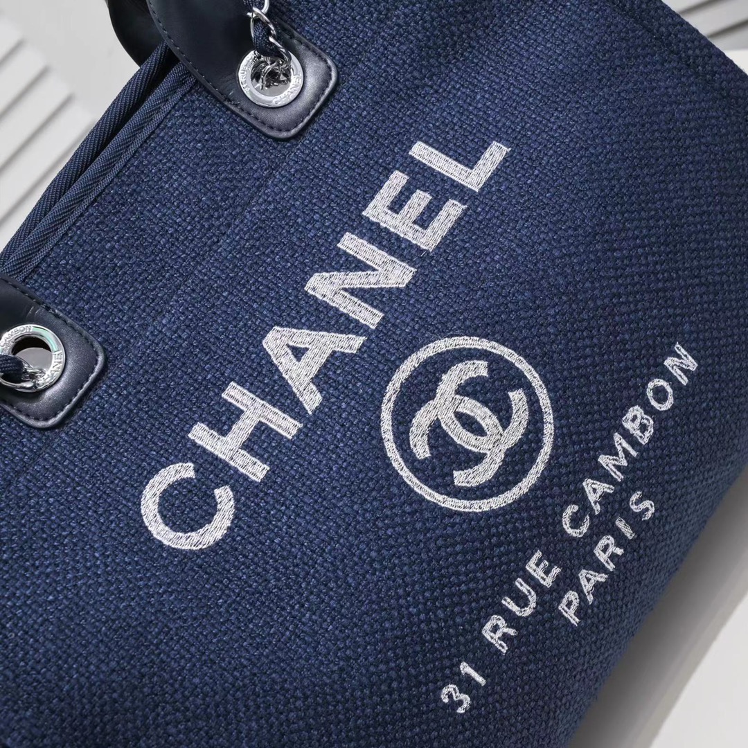 CHANEL deauville canvas bag