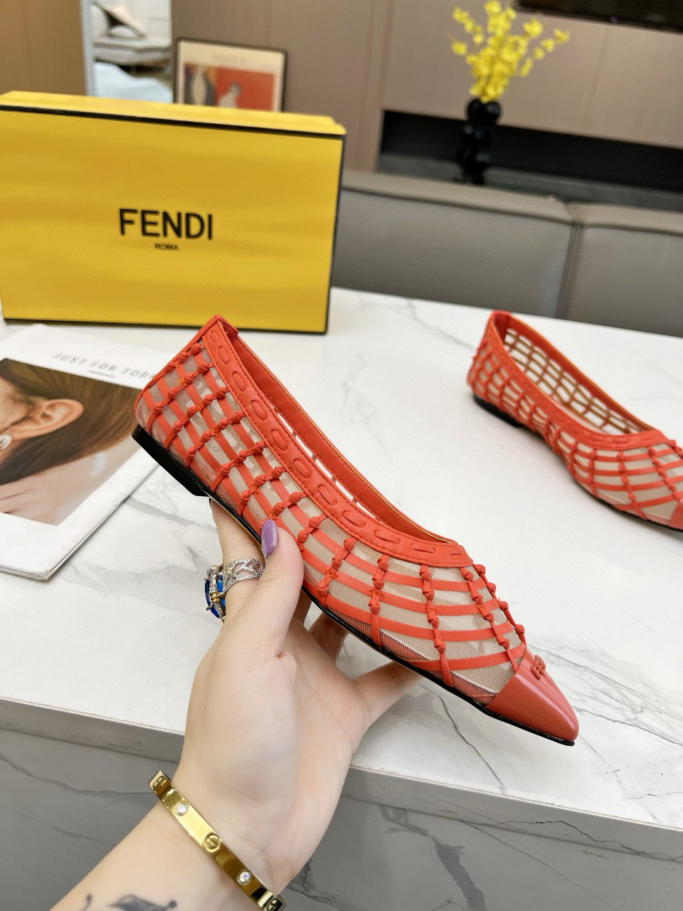 Fendi  Braided ballet shoes