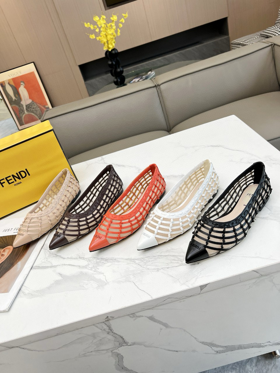 Fendi  Braided ballet shoes