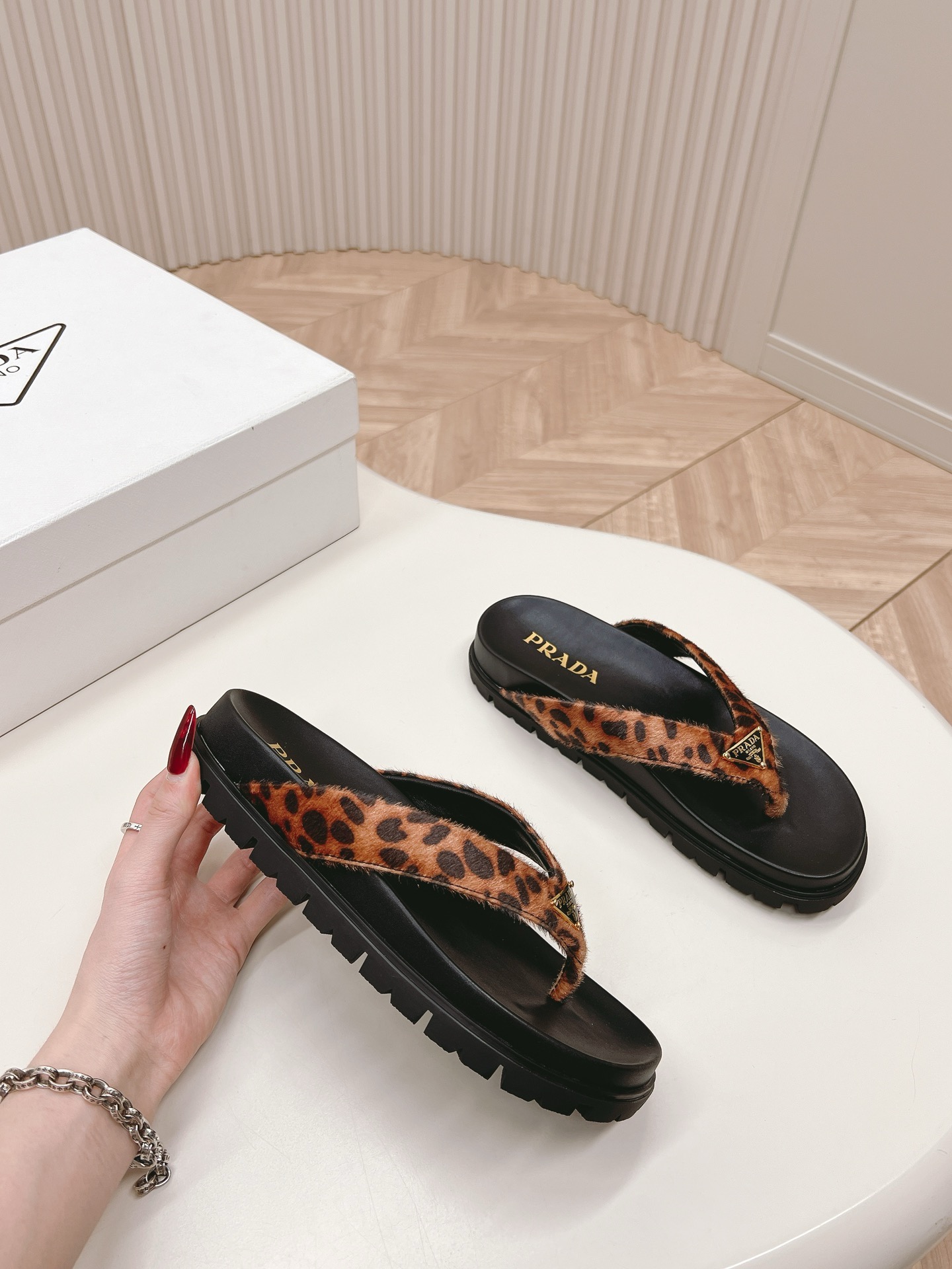 Prada Velvet thong flip-flops