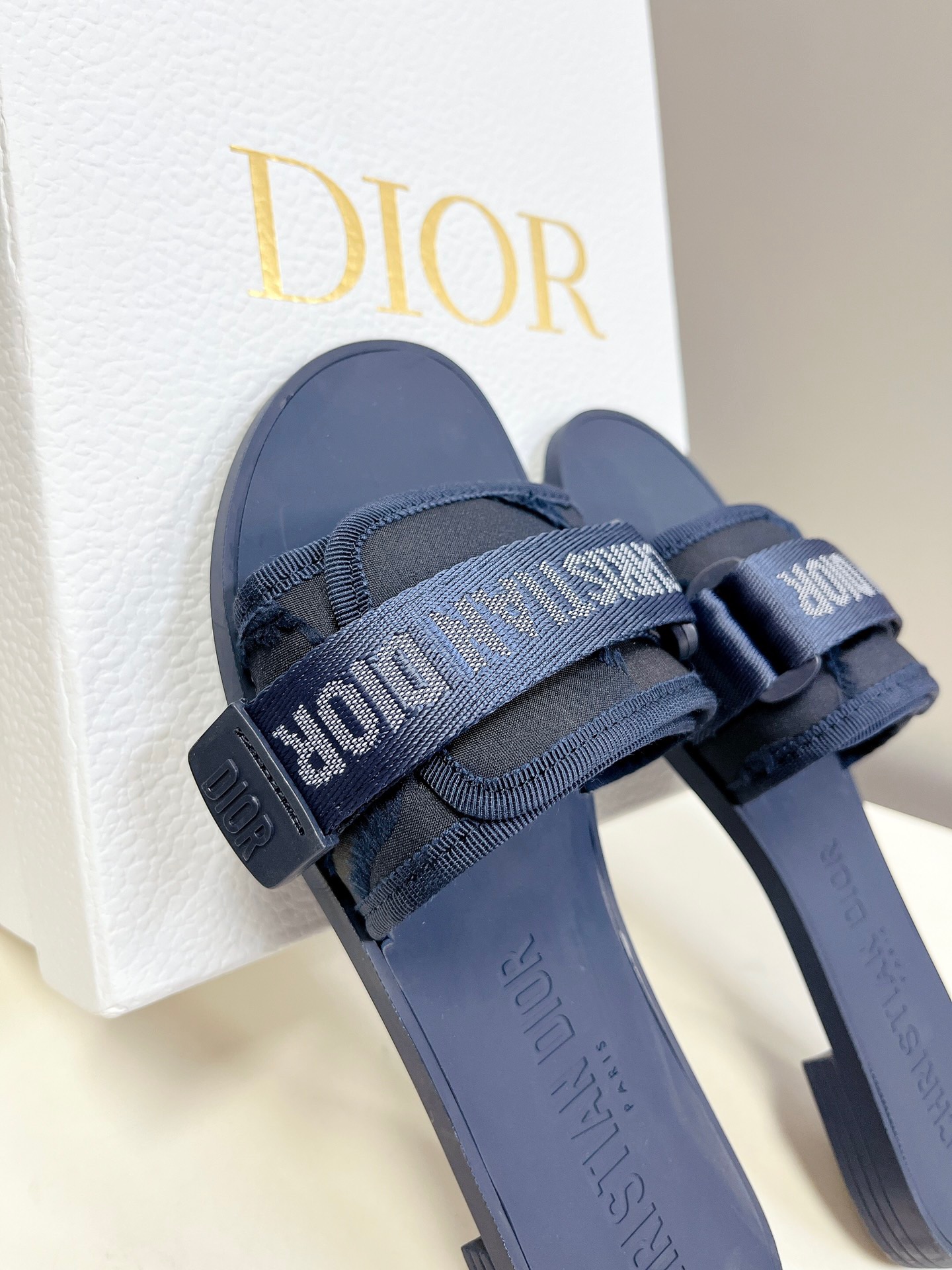 DIOR Classic Velcro flat slippers